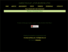 Tablet Screenshot of greenleafandbloom.com
